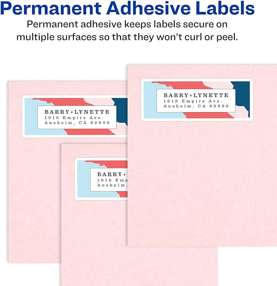 Avery Printable Shipping Labels, 4" x 6", White, 20 Blank Address Labels (05292) - Image 3