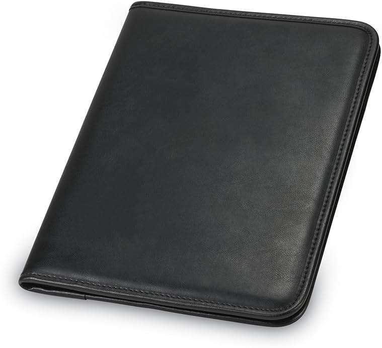 Samsill Professional Padfolio - Faux Leather Portfolio Folder for Men and Women, Leather Padfolio with 8.5 x 11 Writing Pad, Resume Portfolio Folder, Functional Business Portfolio for Meetings and Interviews, Black - Image 9
