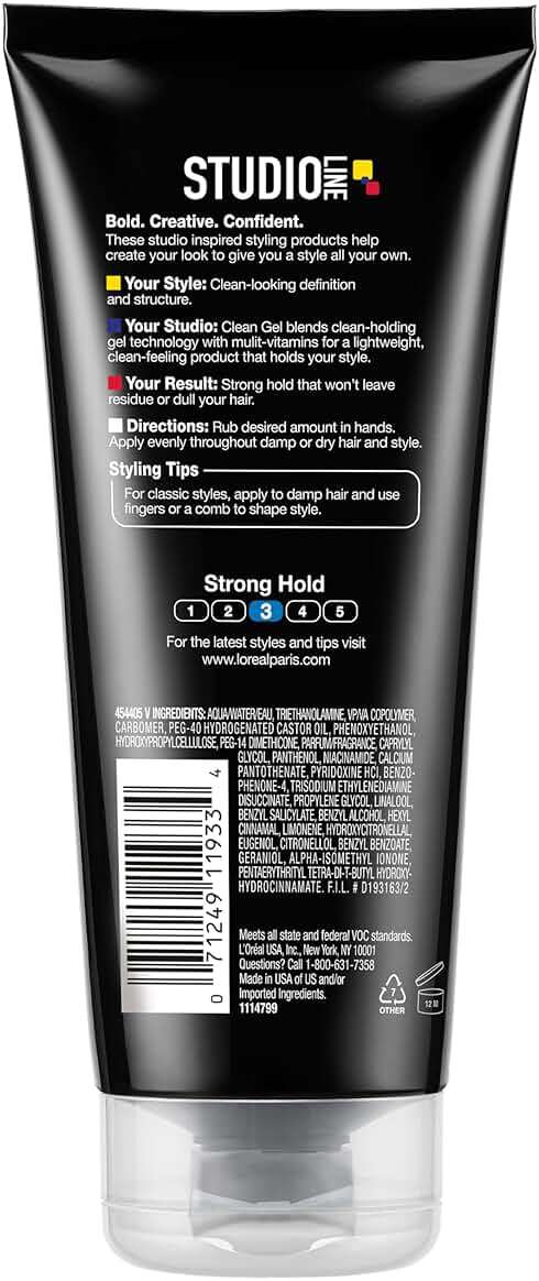 L'Oreal Paris Studio Line Clear Minded Clean Gel - Strong Hold 6.8 fl; oz. | Clear Minded - Image 6