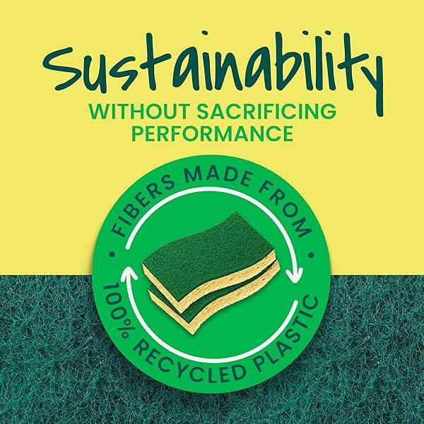 Scotch-Brite Heavy Duty Scrub Sponge, 6 Kitchen Sponges Designed for Tough Messes in the Kitchen that Last 3X Longer*, Best for Cast Iron Skillets and Outdoor Grills, Flexible, Durable, and Strong - Image 11