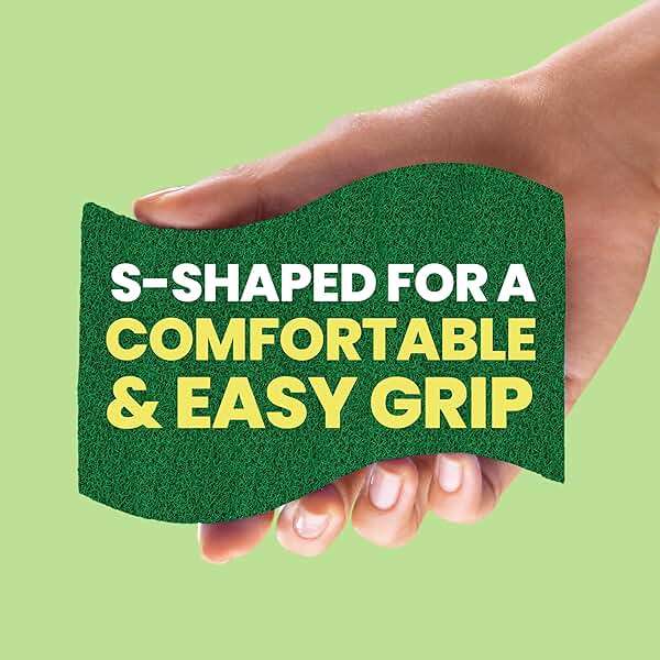 Scotch-Brite Heavy Duty Scrub Sponge, 6 Kitchen Sponges Designed for Tough Messes in the Kitchen that Last 3X Longer*, Best for Cast Iron Skillets and Outdoor Grills, Flexible, Durable, and Strong - Image 9