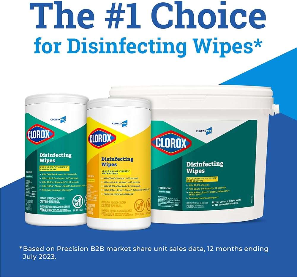 CloroxPro Clorox Disinfecting Wipes, Lemon Fresh, 75 Count (Package May Vary) - Image 3