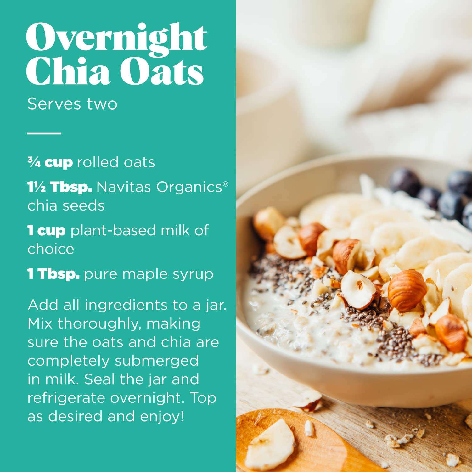 Navitas Organics Chia Seeds – For Chia Pudding, Smoothies, Baking, Salads & More – Omega 3, Fiber, Minerals - USDA Organic, Non GMO, Kosher, Gluten Free, Keto (8oz. Bag, 8 Servings) - Image 4