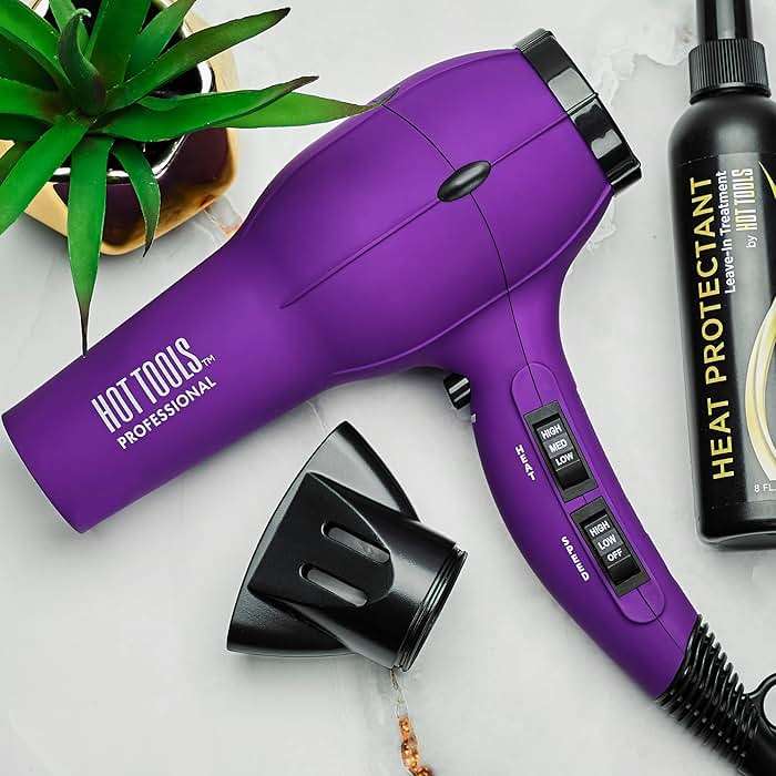 Hot Tools Pro Artist 1875W Turbo Ionic Dryer | Smooth, Frizz Free Blowouts (Purple) - Image 6