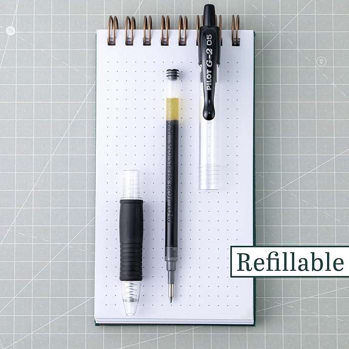 Pilot G2 Premium Gel Roller Pens, Extra Fine Point 0.5 mm, Gel Pens Black, Pack of 5 - Ideal for School, Journaling & Office Writing - Image 5
