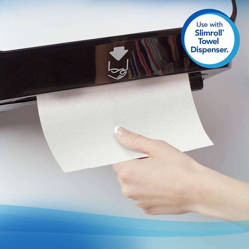 Scott Professional Slimroll Hard Roll Paper Towels, Bulk (12388), Hardwound, Absorbency Pockets, White, for compatible Kimberly-Clark Professional Dispensers (6 Rolls at 580' Each, 3,480'/Case) - Image 5