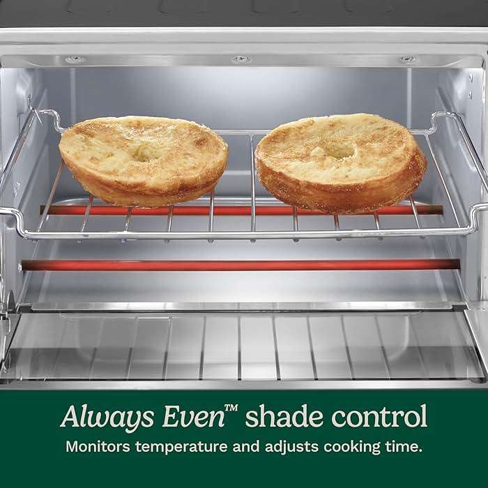 Cuisinart Custom Classic Toaster Oven Broiler, 1800 Watt Countertop Toaster Oven to Bake, Broil, and Toast, Non-Stick Interior, Consistent Toast Control, Brushed Stainless Steel/Black, TOB-40N - Image 5