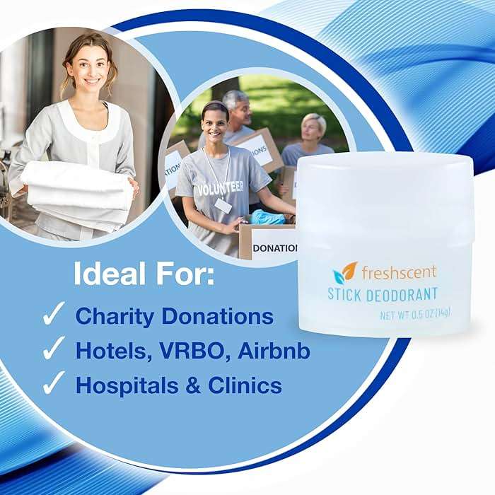 (144 Pack) Freshscent 0.5 oz. Stick Deodorant, Travel Size, Alcohol Free, light fragrance, bulk packed and perfect for donations. - Image 4
