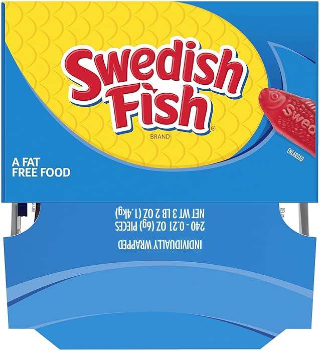 SWEDISH FISH Individually Wrapped Soft & Chewy Gummy Candy, Bulk Candy, 240 Count Box - Image 17