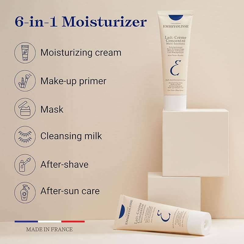 Embryolisse Lait-Crème Concentré Face Moisturizer and Makeup Primer, French Face Cream With Shea Butter & Aloe Vera - Image 3