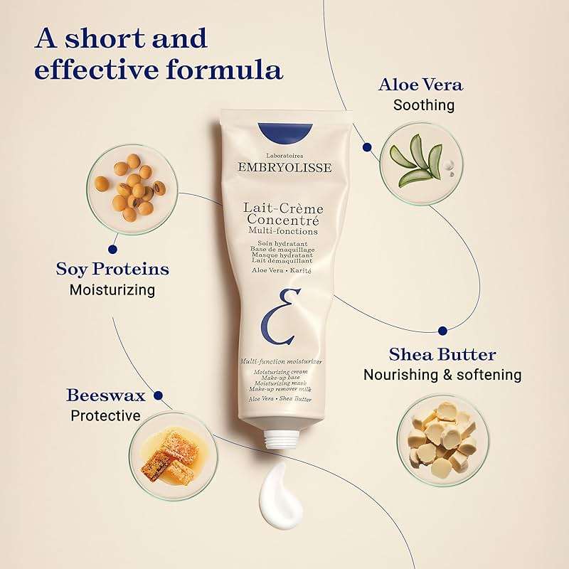 Embryolisse Lait-Crème Concentré Face Moisturizer and Makeup Primer, French Face Cream With Shea Butter & Aloe Vera - Image 4