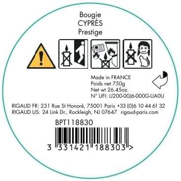 Rigaud Cypres Prestige Scented Candle – 750g, Made in France - Image 6