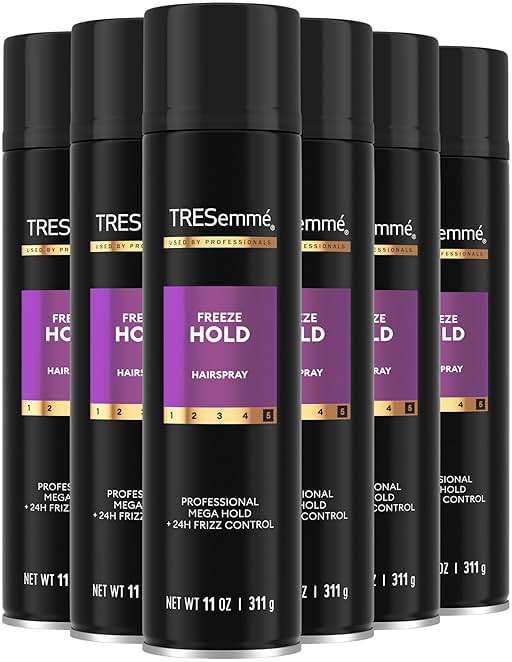 TRESemmé Hairspray Pack of 6 Freeze Hold for 24-Hour Frizz Control and All-Day Humidity Resistance 11 Fl Oz - Image 1