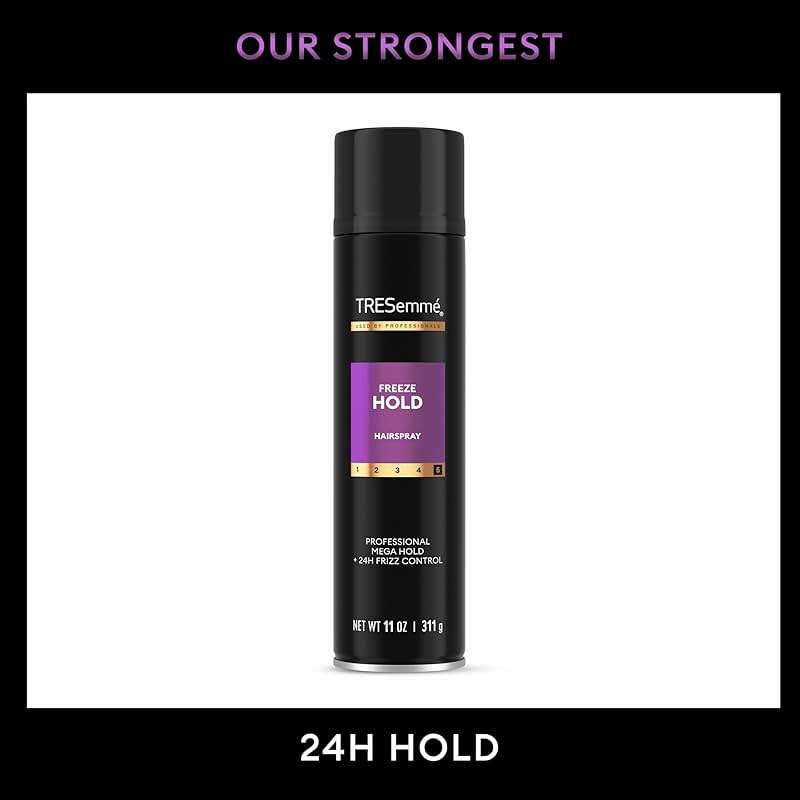 TRESemmé Hairspray Pack of 6 Freeze Hold for 24-Hour Frizz Control and All-Day Humidity Resistance 11 Fl Oz - Image 4