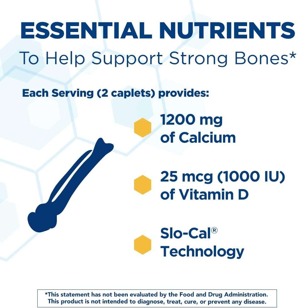 Citracal Slow Release- Calcium 1200 mg with Vitamin D3, Magnesium, Calcium Supplement, Bone Health Support, Take Once Daily Caplet, 80 Count - Image 2