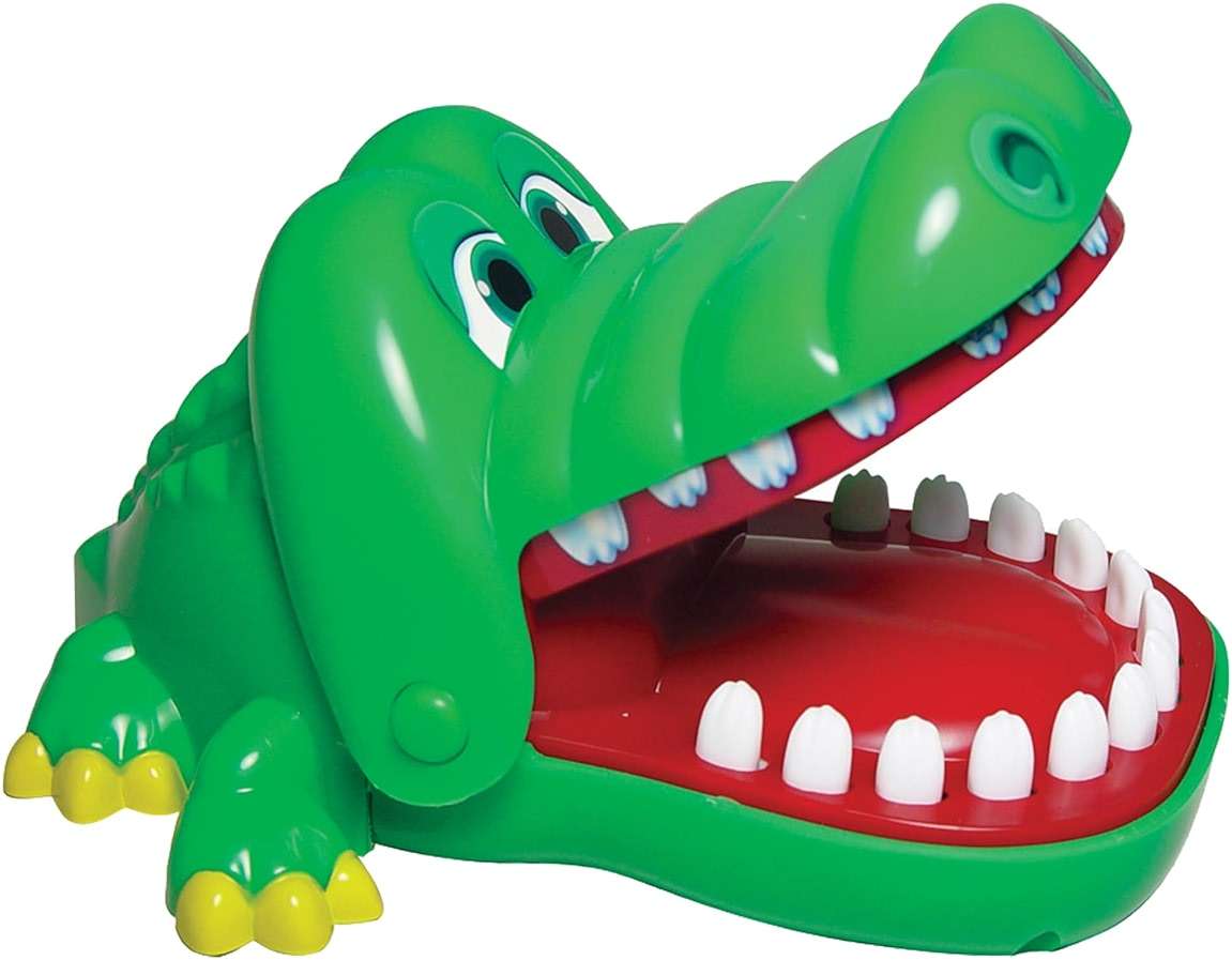Crocodile Dentist by Winning Moves Games USA, Press Your Luck No Loose Parts Self Contained Game for 1 to 4 Players, Ages 4+ - Image 5