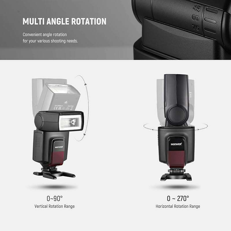 NEEWER TT560 Camera Flash Speedlite Compatible with Canon Sony Nikon Panasonic Olympus Pentax and Other DSLRs, Compatible with Sony ZV1, NOT for ZV-1F, Speedlight with Standard Hot Shoe Mount - Image 7