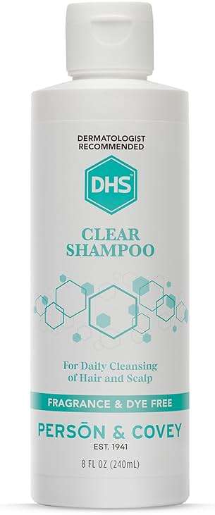 DHS Clear Shampoo - Women’s and Men’s Shampoo for Sensitive Skin/Unscented, Cleans Hair and Treats Dry Scalp/Irritant-free, Paraben-free, Fragrance-free, and Dye-free / 8oz - Image 1