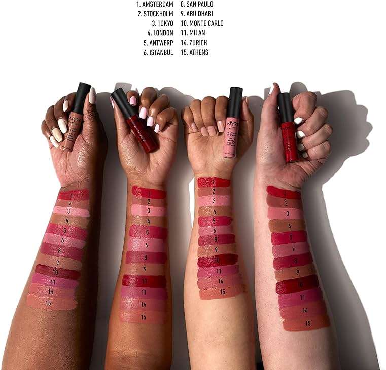 NYX PROFESSIONAL MAKEUP Soft Matte Lip Cream, Lightweight Liquid Lipstick - Abu Dhabi (Deep Rose-Beige) - Image 4