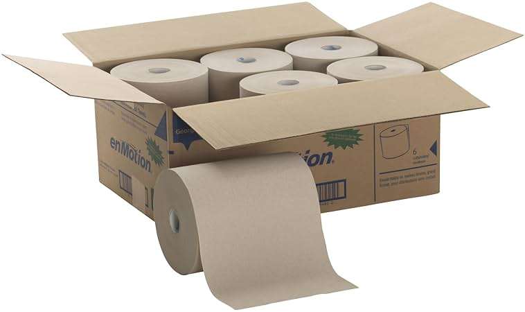 enMotion Georgia‑Pacific (by GP PRO) 10 in 800 Linear Feet Recycled Paper Towel Roll, Brown, 6‑Roll Case Paper Towel Rolls, 89480 - Image 3