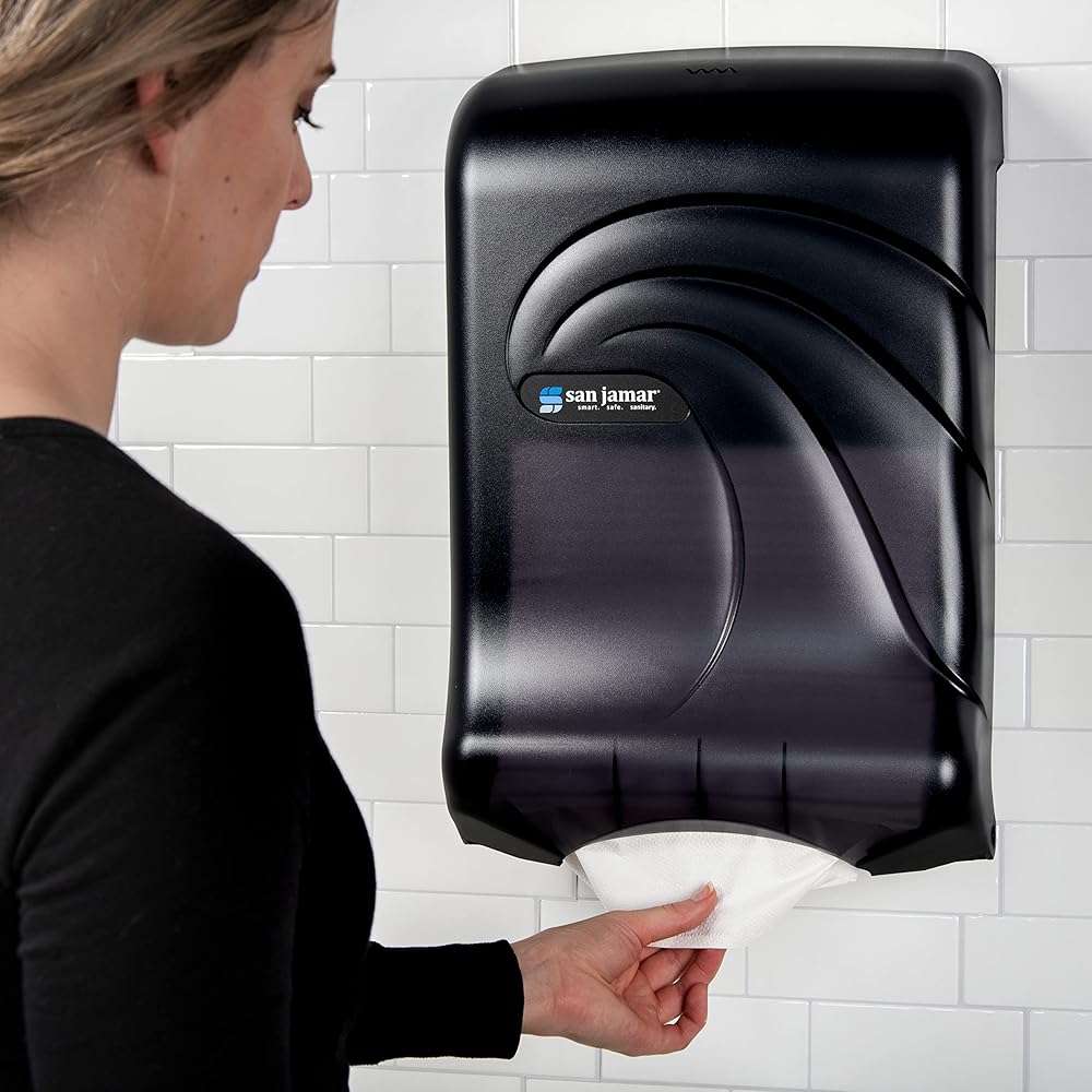 Ultrafold Multifold/C-Fold Towel Dispenser, Oceans, 11.75 X 6.25 X 18, Transparent Black Pearl - Image 2