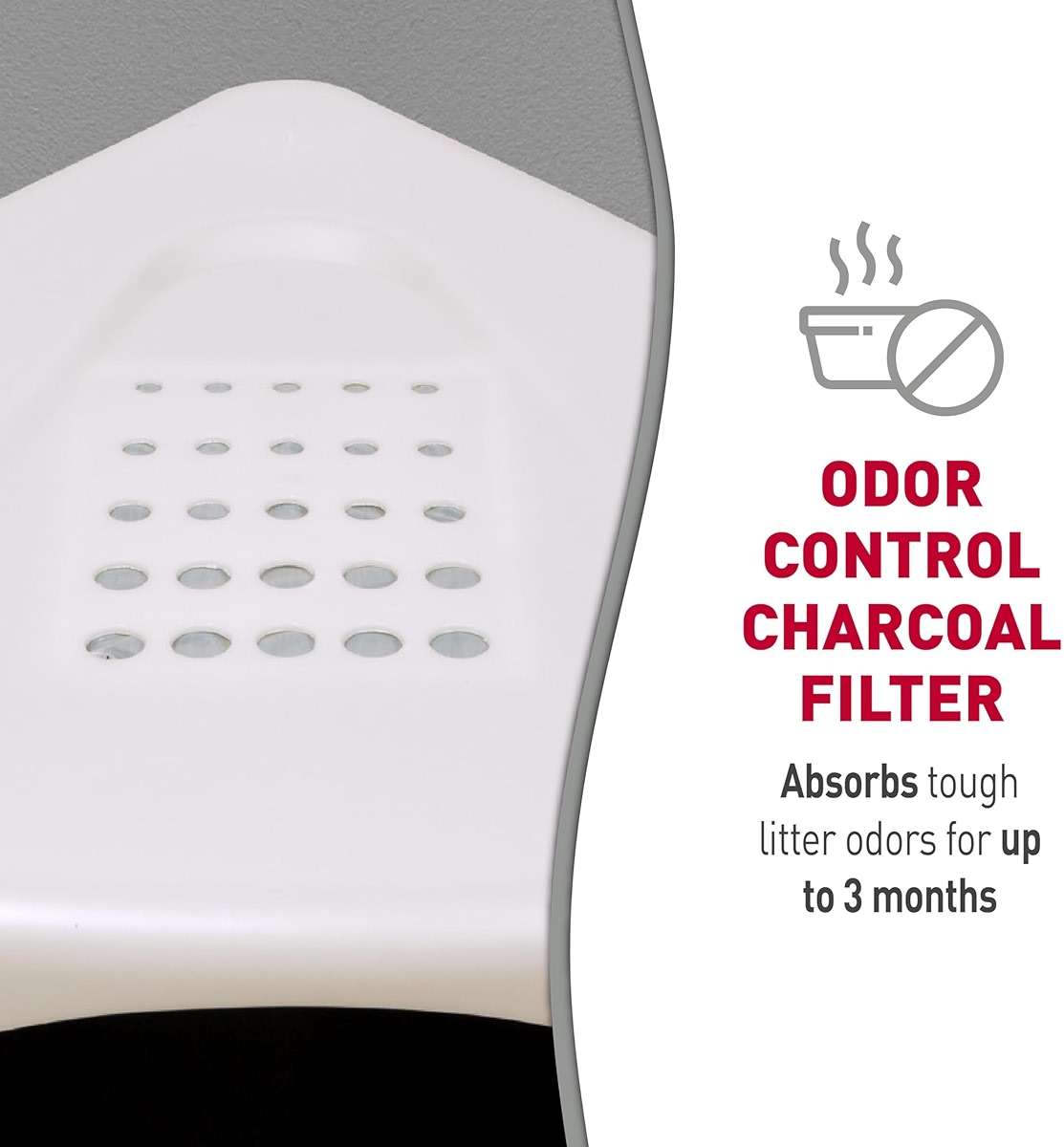Nature’s Miracle Hooded Corner Litter Box, With Odor Control Charcoal Filter (P-5915) - Image 4