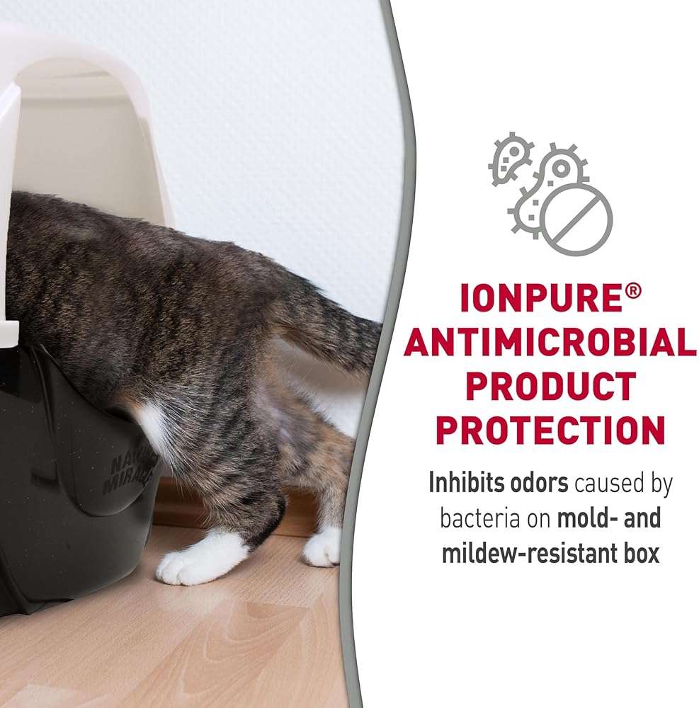 Nature’s Miracle Hooded Corner Litter Box, With Odor Control Charcoal Filter (P-5915) - Image 5
