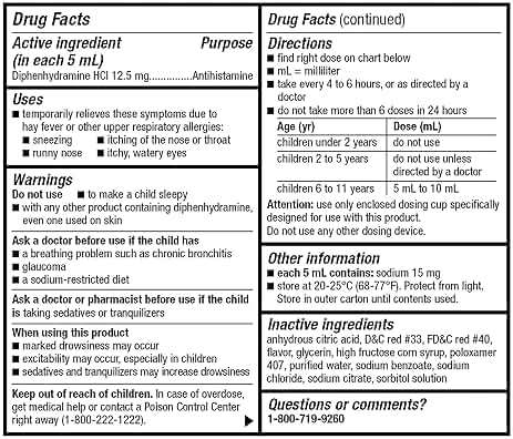GoodSense Children's Allergy Relief, Liquid Medicine with Diphenhydramine HCl, Cherry Flavor - Image 4