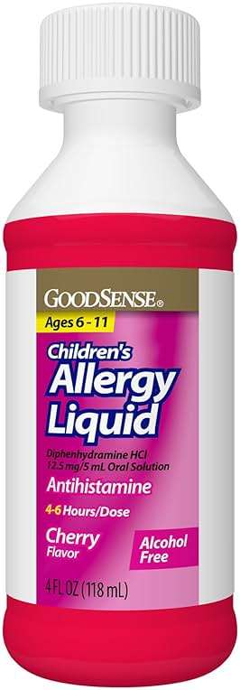 GoodSense Children's Allergy Relief, Liquid Medicine with Diphenhydramine HCl, Cherry Flavor - Image 5