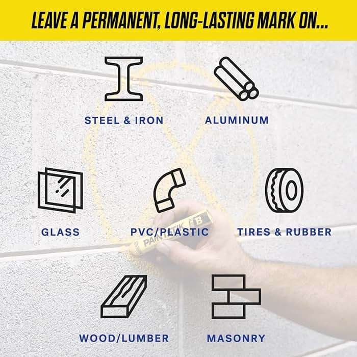 Markal 12-Pack White Paint Markers - Permanent, Waterproof & UV Resistant for Metal, Wood, Tires - Home & Industrial Use, Fade-Resistant, Made in USA - Works on Oily, Icy, Wet, Dry & Cold Surfaces - Image 3