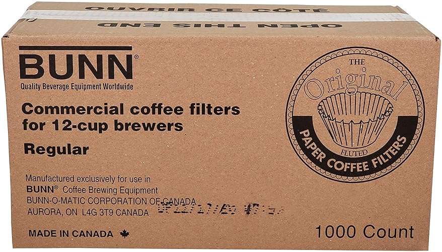 BUNN 12-Cup Commercial Coffee Filters, 1000 Count (Pack of 1), 20115.0000 - Image 1
