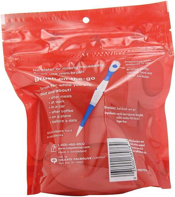 Colgate Wisp Mini-Brush with Freshening Bead, Peppermint, 16-Count - Image 2