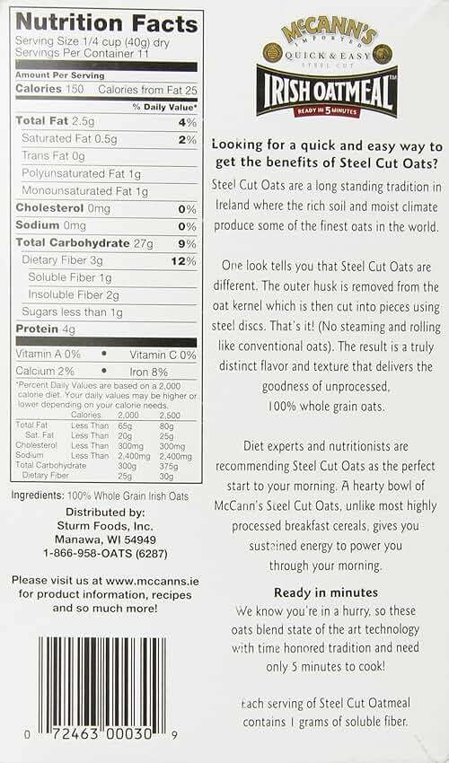 Mccann's Quick and Easy Steel Cut Irish Oatmeal, 16 Ounce - Image 2