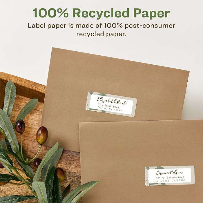 Avery EcoFriendly Recycled Address Labels, 1" x 2-5/8", White, Permanent Label Adhesive, 300 Printable Labels (48860) - Image 4
