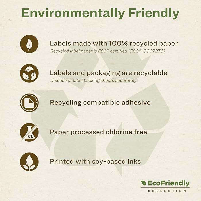 Avery EcoFriendly Recycled Address Labels, 1" x 2-5/8", White, Permanent Label Adhesive, 300 Printable Labels (48860) - Image 5