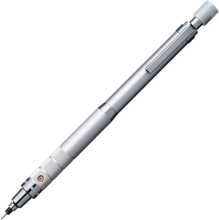 Uni Kuru Toga Roulette Model Auto Lead Rotation 0.5mm Mechanical Pencil, Silver Body (M510171P.26) - Image 1