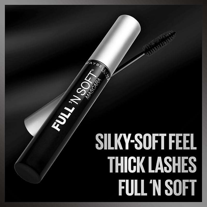 Maybelline Full 'N Soft Waterproof Mascara, Very Black, 1 Count - Image 3