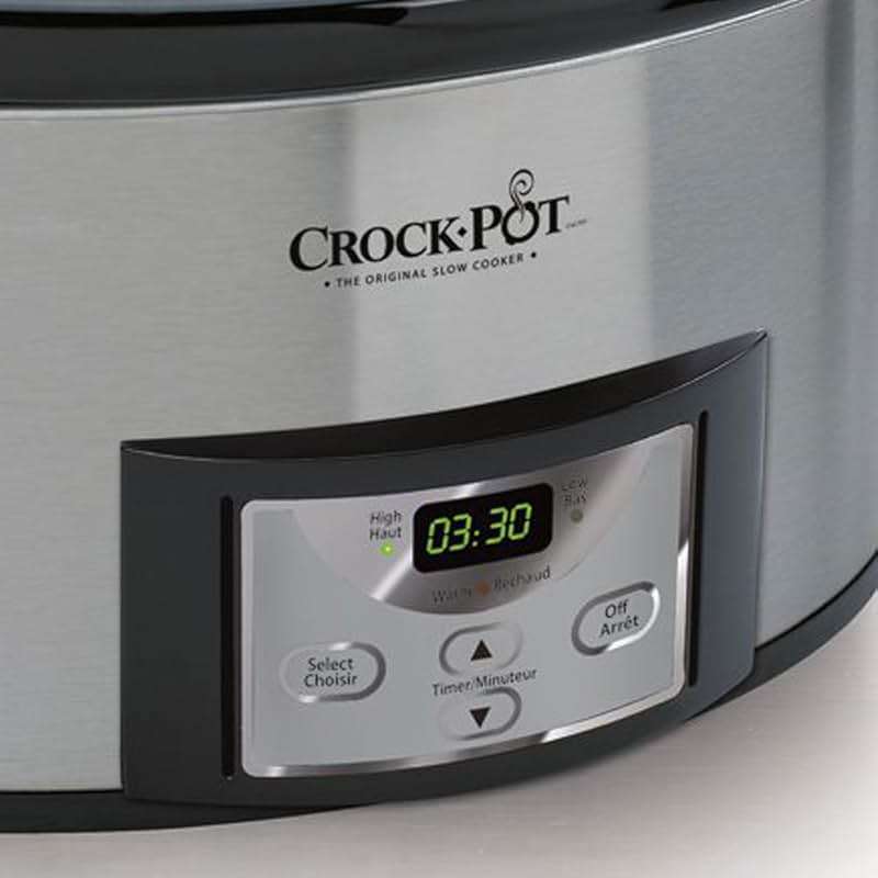 Crock-Pot 6 Quart Cook & Carry Programmable Slow Cooker with Digital Timer Stainless Steel (CPSCVC60LL-S) pack of 1 - Image 5