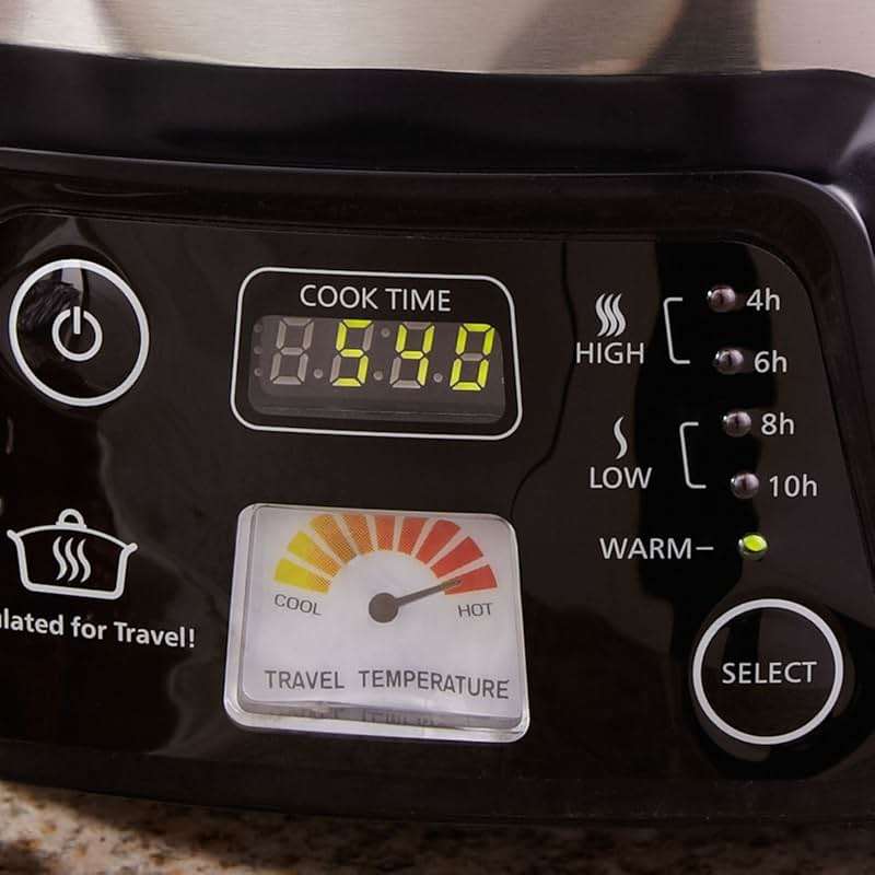 Crock-Pot 6 Quart Cook & Carry Programmable Slow Cooker with Digital Timer Stainless Steel (CPSCVC60LL-S) pack of 1 - Image 7