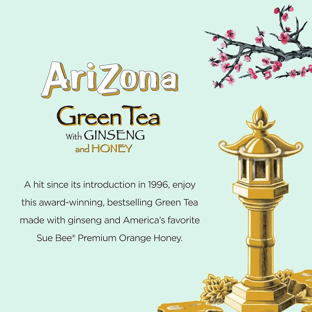 Arizona Green Tea with Ginseng and Honey - 16 Fl Oz (12 Pack) - Image 4