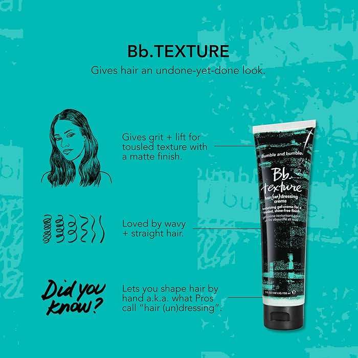 Bumble and bumble. Texture Un(dressing) Hair Styling Cream | Adds Volume, Tousled Texture, Matte Finish |Air Dry or Heat Style | For Fine to Medium Wavy, Straight Hair Types, 5 Fl Oz - Image 4