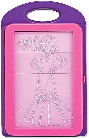 Melissa & Doug Fashion Design Art Activity Kit - 9 Double-Sided Rubbing Plates, 4 Pencils, Crayon - Fashion Plates, Travel Toys for Kids Ages 5+ - Image 5