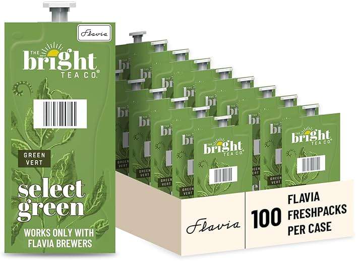 Flavia Bright Tea Co. Select Green Tea Freshpacks works only with Flavia Brewers (Case of 100) - Image 1