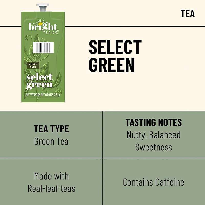 Flavia Bright Tea Co. Select Green Tea Freshpacks works only with Flavia Brewers (Case of 100) - Image 2