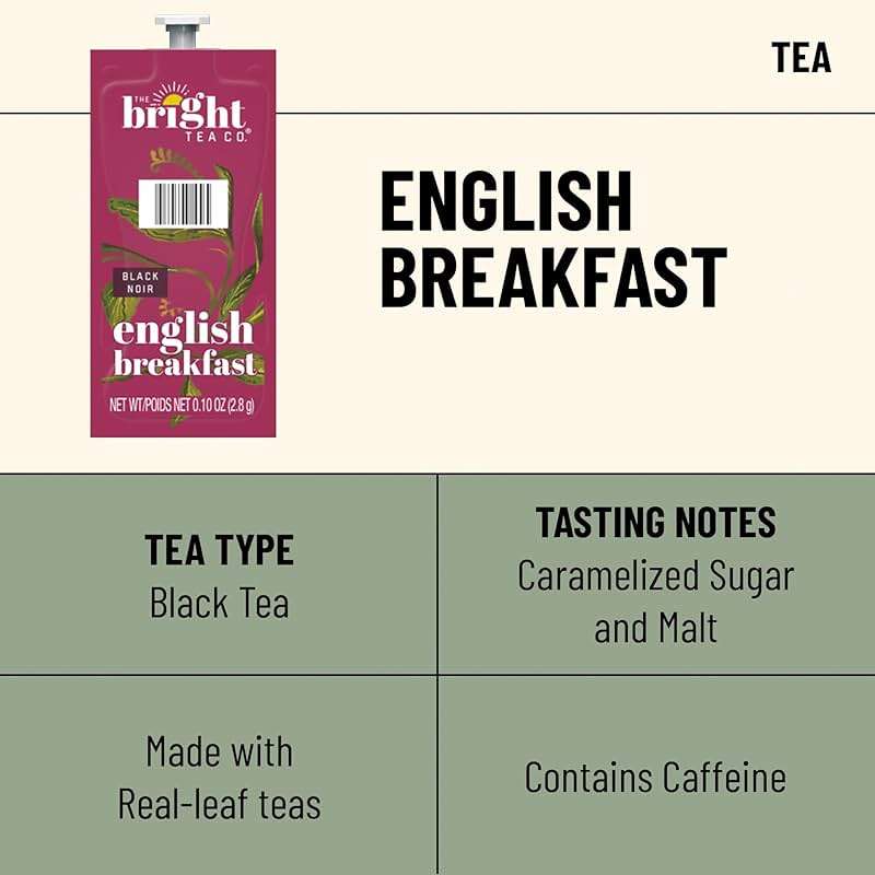 Flavia Bright Tea Co. English Breakfast Tea Freshpacks works only with Flavia Brewers (Case of 100) - Image 2