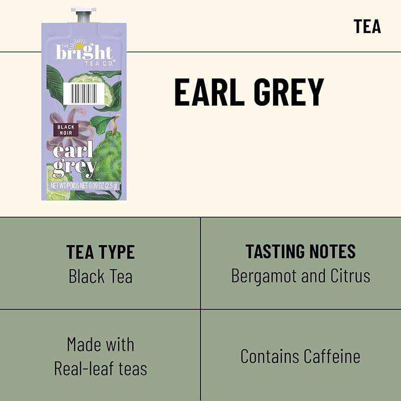Flavia Bright Tea Co. Earl Grey Tea Freshpacks works only with Flavia Brewers (Case of 100) - Image 2