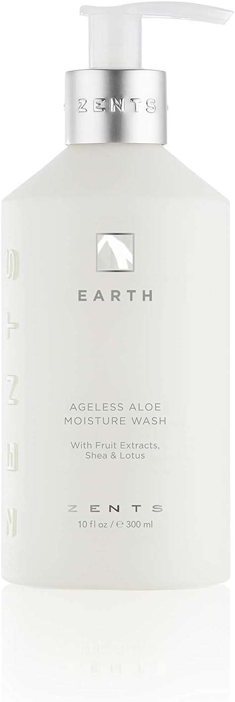 Zents Hand & Body Wash (Earth Fragrance) | Hydrating Anti-Aging Cleanser with Organic Shea Butter & Aloe for Dry Skin | Gentle & Nourishing | 10 fl oz - Image 1