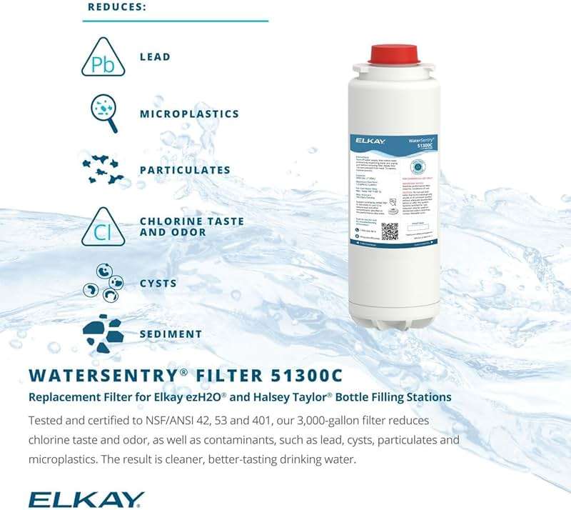 Elkay Genuine WaterSentry 51300C Lead + Microplastics NSF/ANSI Certified Filter (Single)(Bottle Fillers) - Image 3