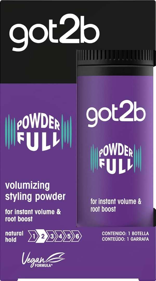 Got2B Schwarzkopf Powder'ful Unisex Root Hair Styling Powder, For Instant Volume and Root Boost, Vegan, 10g - Image 1
