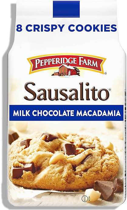 Pepperidge Farm Sausalito Crispy Milk Chocolate Macadamia Nut Cookies, 7.2 OZ Bag (8 Cookies) - Image 1